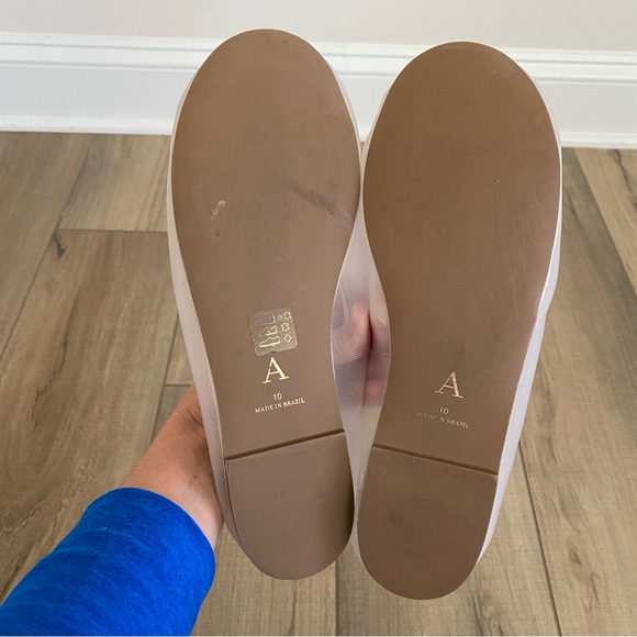 By Anthropologie Sheer Mesh Ballet Flats Cream Ivory Sz 10 Chic Balletcore - Picture 10 of 11